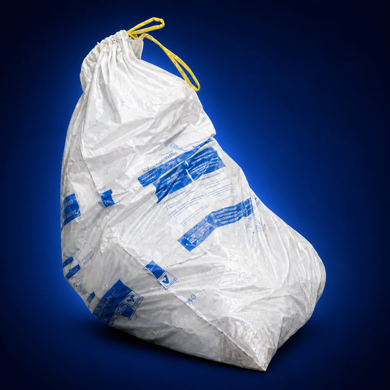 A soggy solo Brussels rubbish bag